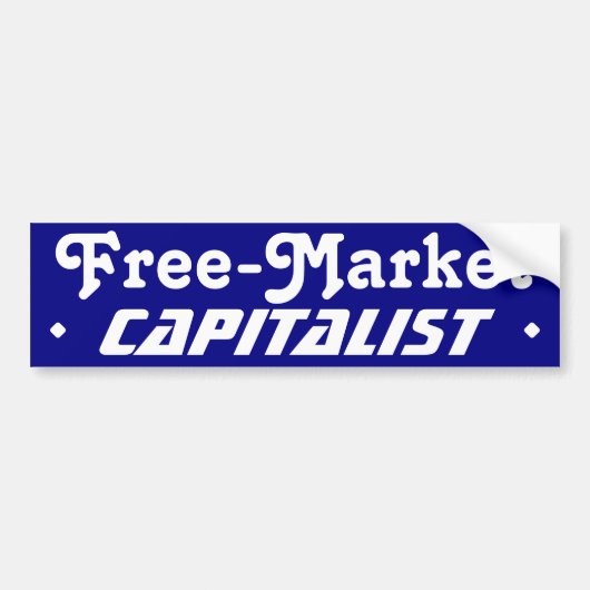 Capitalist voor de vrije markt bumpersticker (Voorkant)