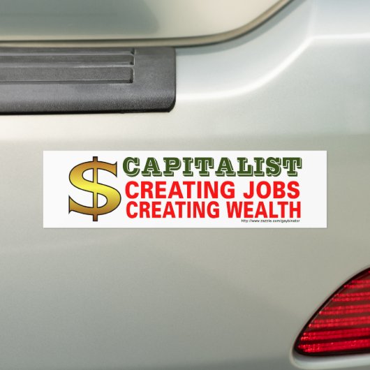Capitalistische Bumpersticker (Op auto)