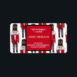 Capitan Nutcracker Soldier Return Label<br><div class="desc">De goedste nutcracker terugkeeretiketten met een beetje humor personaliseren met familienaam en adres</div>