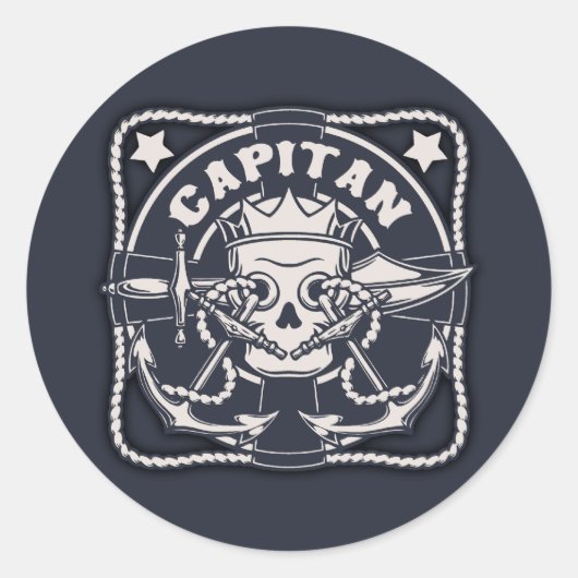 Capitan Ronde Sticker (Voorkant)