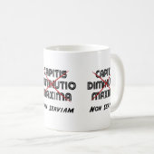 capitis diminutio maxima non serviam koffiemok (Voorkant rechts)