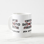 capitis diminutio maxima non serviam koffiemok (Voorkant links)