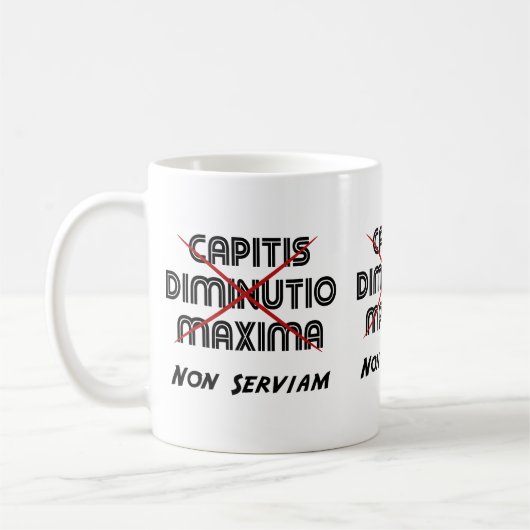 capitis diminutio maxima non serviam koffiemok (Links)