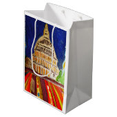 Capitol Aangepaste glanzende middelgrote kleurrijk Medium Cadeauzakje (Achterkant Gekanteld)
