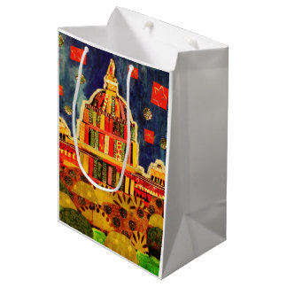Capitol Aangepaste glanzende middelgrote kleurrijk Medium Cadeauzakje