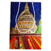 Capitol Aangepaste glanzende middelgrote kleurrijk Medium Cadeauzakje (Achterkant)