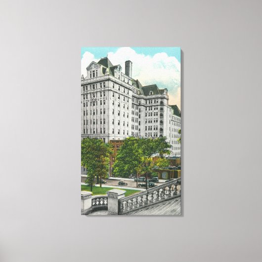 Capitol Approach Uitzicht of NY Telephone Co. Bldg Canvas Afdruk (Voorkant)