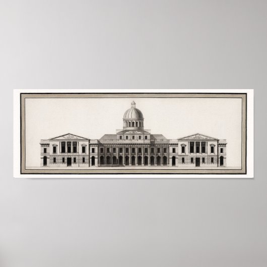 Capitol Architecture Drawing Verenigde Staten - 17 Poster (Voorkant)