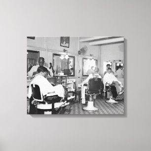 Capitol Barber Shop, 1938.  foto Canvas Afdruk