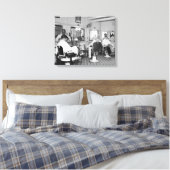 Capitol Barber Shop, 1938. Oude foto Canvas Afdruk (Insitu (Slaapkamer))