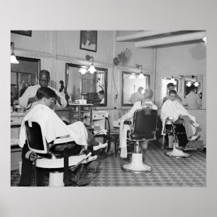 Capitol Barber Shop, 1938 Vintage Foto Poster