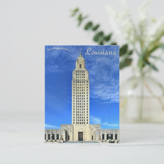 Capitol Baton Rouge Louisiana Briefkaart (Staand voorkant)
