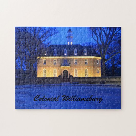 Capitol building at dusk, Colonial Williamsburg Legpuzzel (Horizontaal)