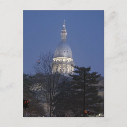 Capitol Building Lansing Michigan Briefkaart (Voorkant)