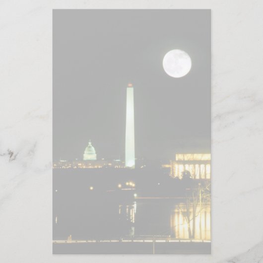 Capitol Building, Lincoln Memorial, Washington Briefpapier (Voorkant)