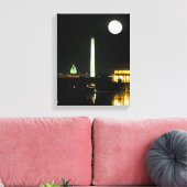 Capitol Building, Lincoln Memorial, Washington Canvas Afdruk (Insitu (Woonkamer))