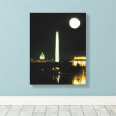 Capitol Building, Lincoln Memorial, Washington Canvas Afdruk (Insitu (Houten vloer))