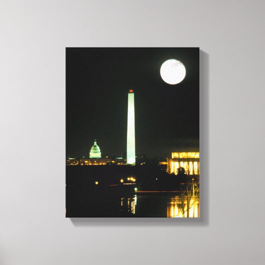 Capitol Building, Lincoln Memorial, Washington Canvas Afdruk (Voorkant)