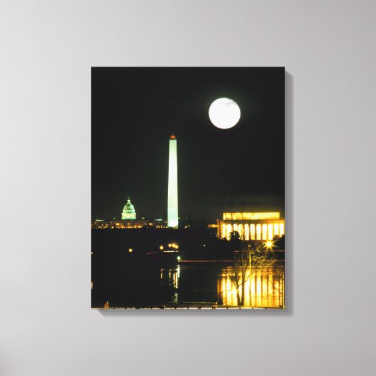 Capitol Building, Lincoln Memorial, Washington Canvas Afdruk (Voorkant)