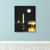 Capitol Building, Lincoln Memorial, Washington Canvas Afdruk (Insitu (Houten vloer))