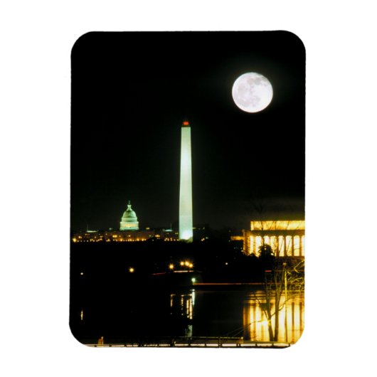 Capitol Building, Lincoln Memorial, Washington Magneet (Verticaal)