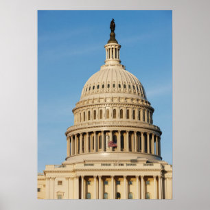 Capitol Building shot bij schemering Poster