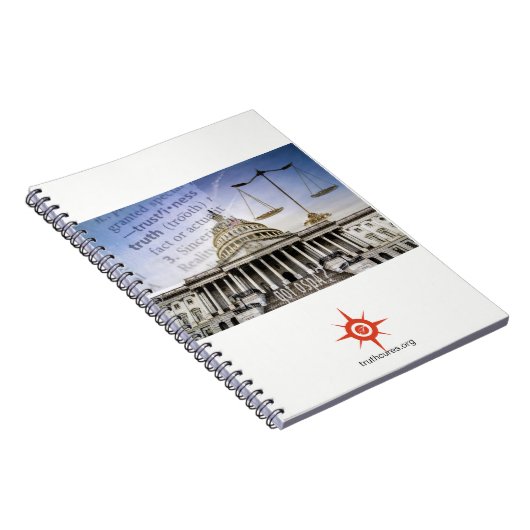 Capitol building/truthcures.org notebook notitieboek (Rechterzijde)