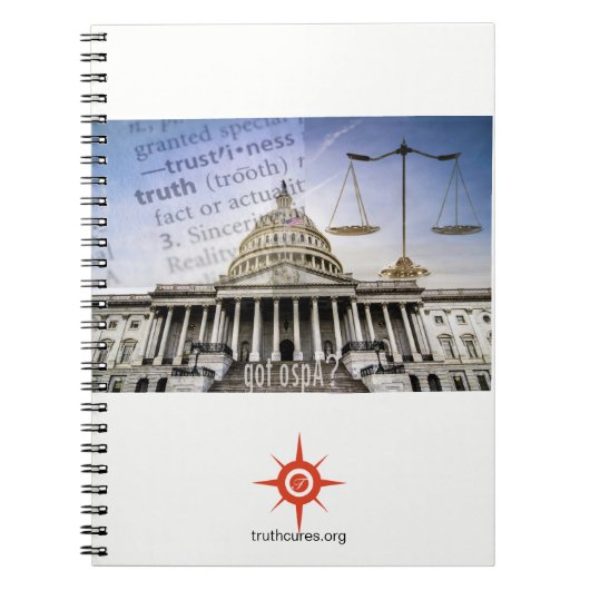 Capitol building/truthcures.org notebook notitieboek (Voorkant)