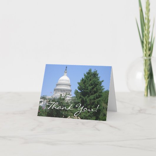 Capitol Building vanuit Bartholdi Park Bedankkaart (Voorkant)