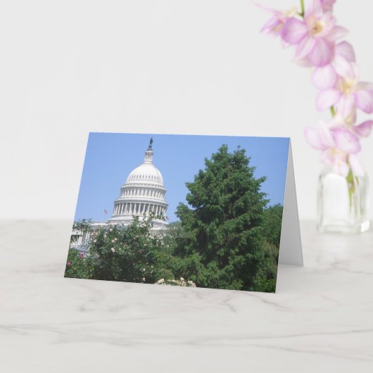 Capitol Building vanuit Bartholdi Park Kaart (Orchidee)