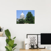 Capitol Building vanuit Bartholdi Park Poster (Thuiskantoor)