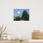Capitol Building vanuit Bartholdi Park Poster (Keuken)