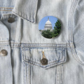 Capitol Building vanuit Bartholdi Park Ronde Button 5,7 Cm (In situ)