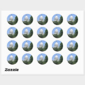 Capitol Building vanuit Bartholdi Park Ronde Sticker (Vel)