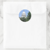 Capitol Building vanuit Bartholdi Park Ronde Sticker (Tas)