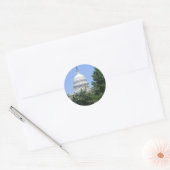 Capitol Building vanuit Bartholdi Park Ronde Sticker (Envelop)