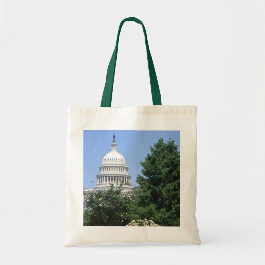Capitol Building vanuit Bartholdi Park Tote Bag (Voorkant)