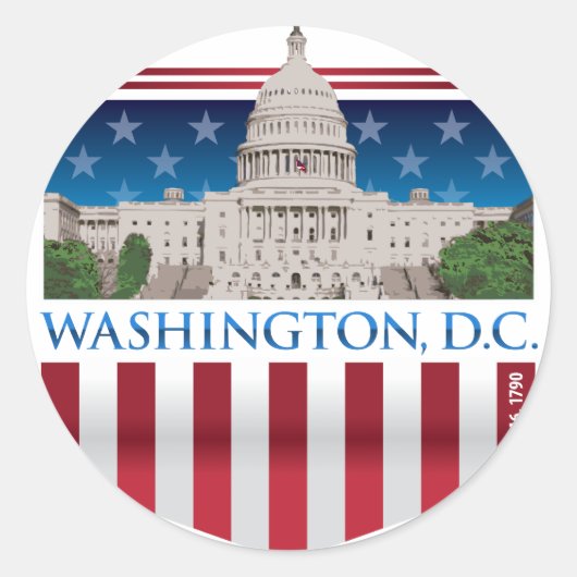 Capitol Building - Washington DC Ronde Sticker (Voorkant)