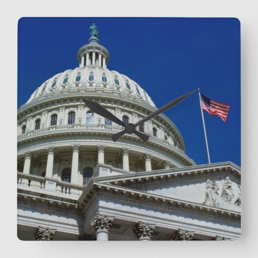 Capitol Building, Washington, Verenigde Staten van Vierkante Klok (Voorkant)