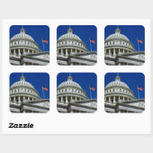 Capitol Building, Washington, VS Vierkante Sticker (Vel)