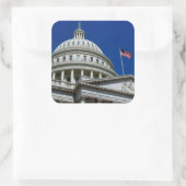 Capitol Building, Washington, VS Vierkante Sticker (Tas)