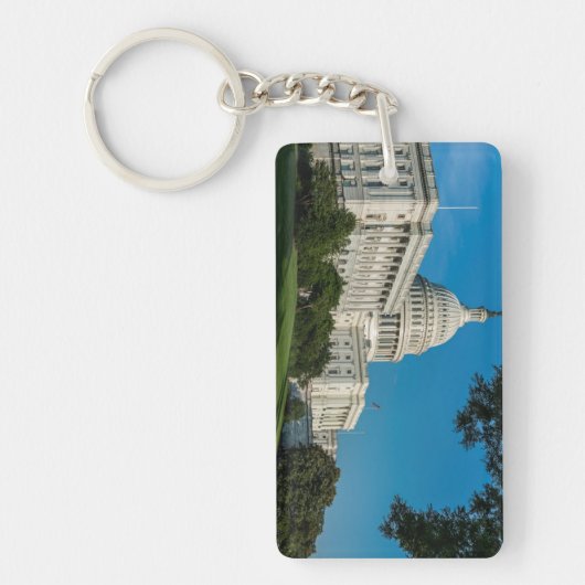 Capitol Building West Uitzicht Sleutelhanger (Voorkant)