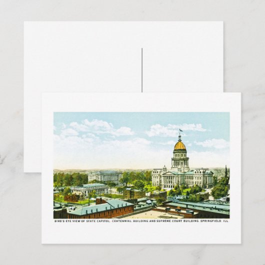 Capitol Centennial Building, Springfield, Illinois Briefkaart (Voorkant / Achterkant)