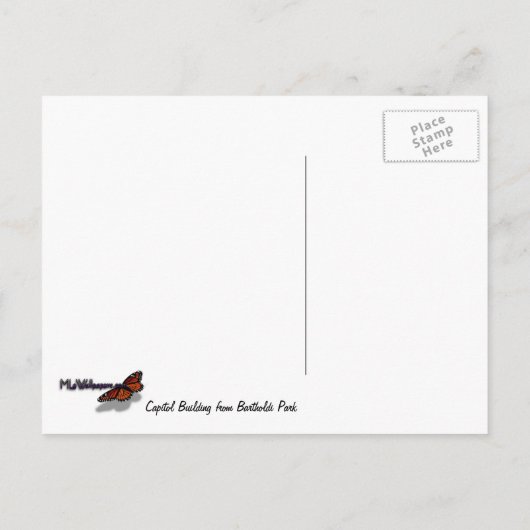 Capitol-gebouw van Bartholdi Park Briefkaart (Achterkant)