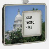 Capitol-gebouw van Bartholdi Park Verzilverd Omlijst Ornament (Rechts)