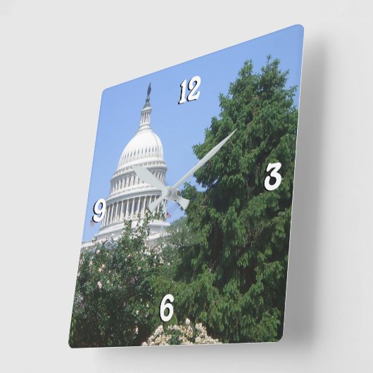 Capitol-gebouw van Bartholdi Park Vierkante Klok (Hoek)