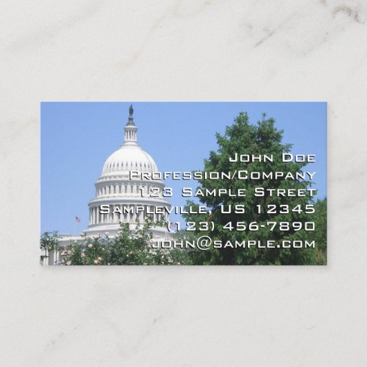 Capitol-gebouw van Bartholdi Park Visitekaartje (Voorkant)