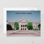 Capitol gekleurd in Arizona State Briefkaart (Voorkant / Achterkant)