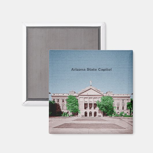 Capitol gekleurd in Arizona State Magneet (Voorkant / Achterkant)