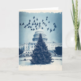 Capitol Hill Christmas Tree Holiday Kaart - 